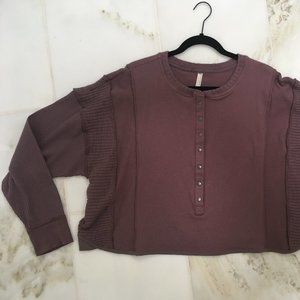 FP Movement Burgundy sweatshirt long sleeve Free People